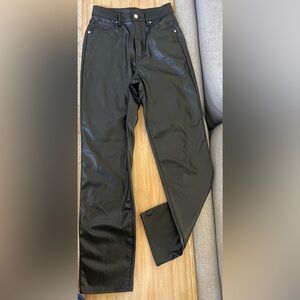 Black H&M leather pants